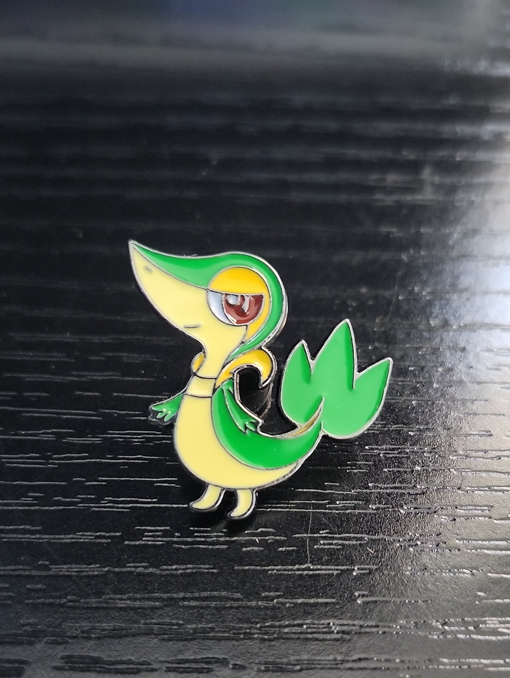 Pokemon Snivy Inspired Enamel Pin